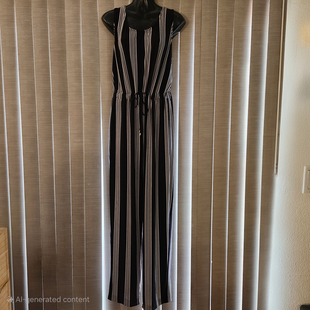 Anne Klein Black and White Jumpsuit